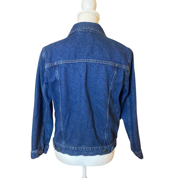 Old Navy Girls Dark Wash Jean Trucker Jacket Size XL Classic Denim - Picture 5 of 9